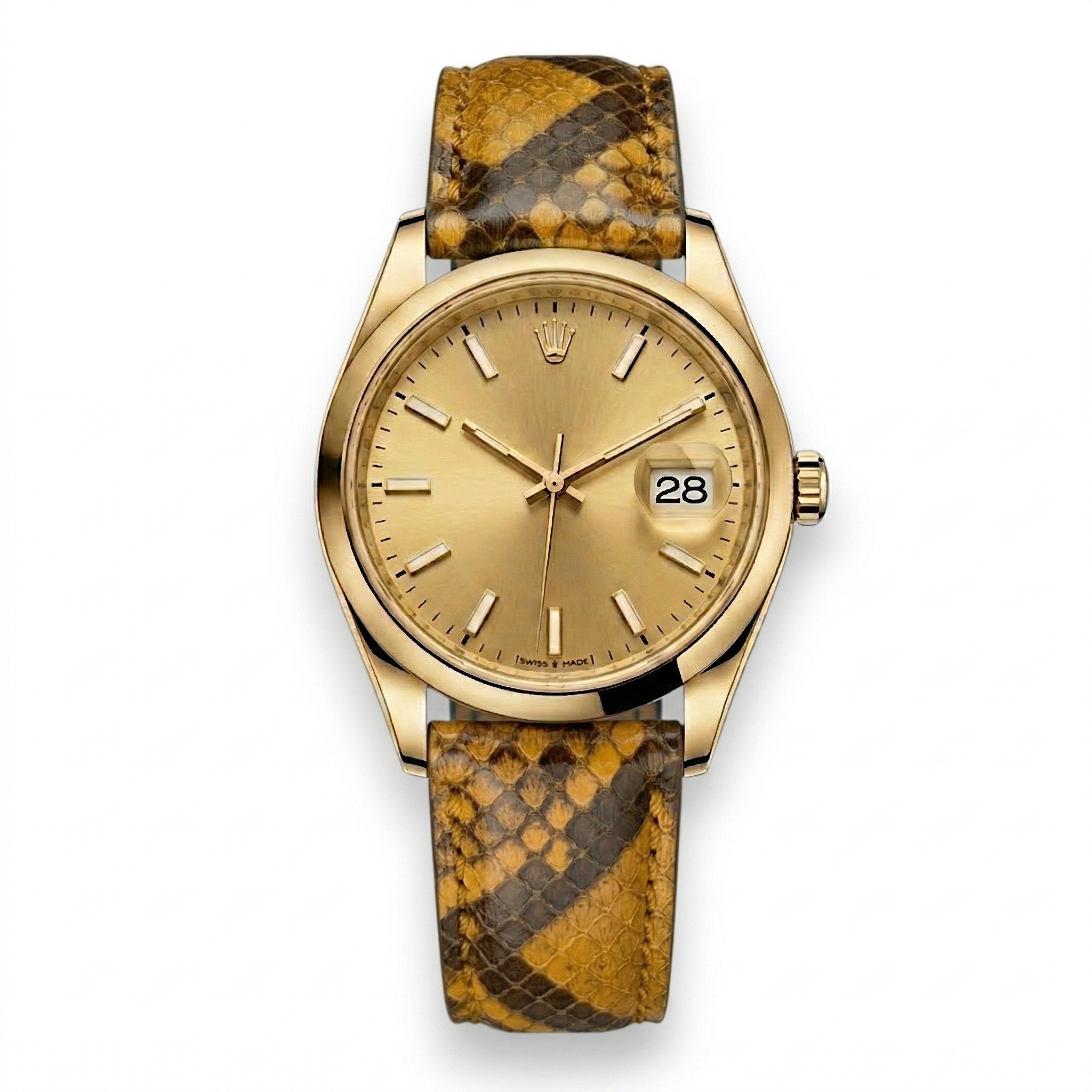 Bracelet de Montre Python Jaune
