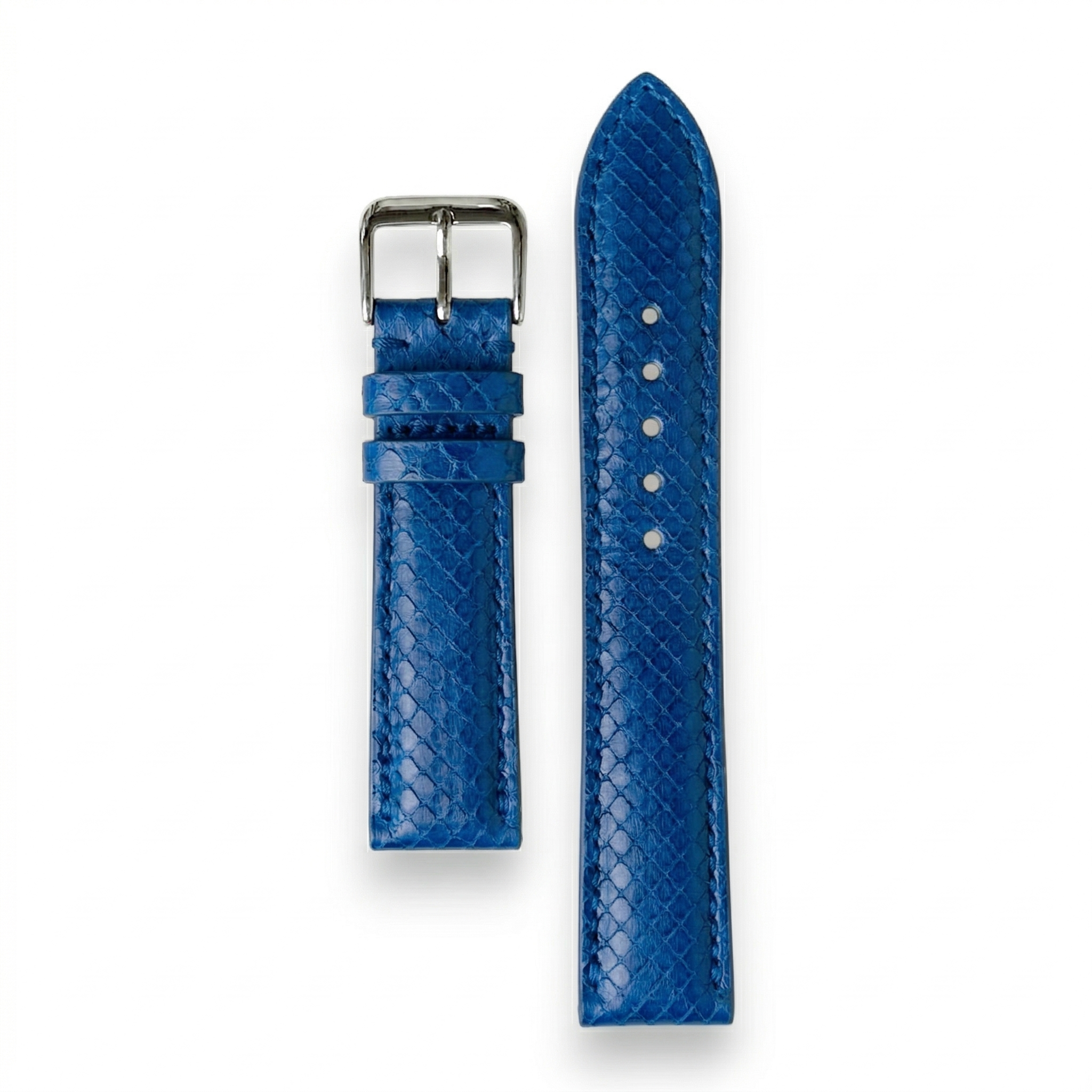Bracelet de Montre Python Bleu Électrique