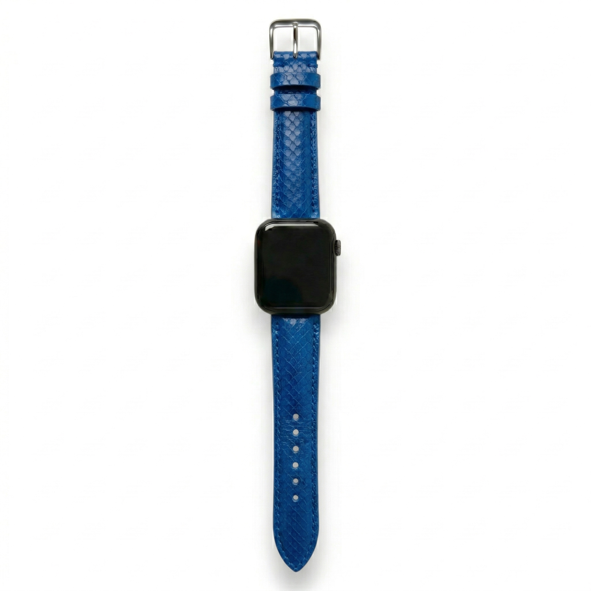 Bracelet de Montre Python Bleu Électrique