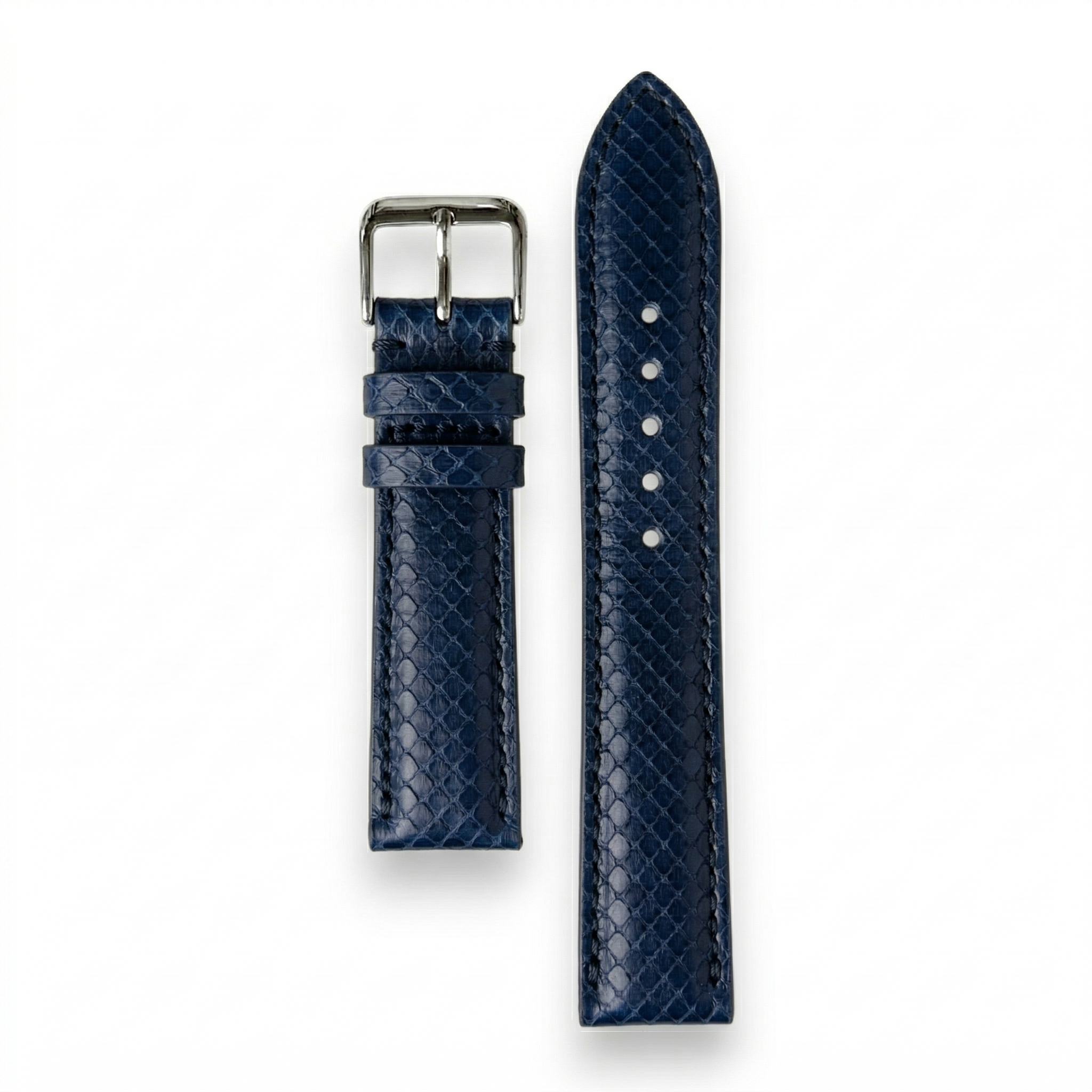 Bracelet de Montre Python Bleu Minuit
