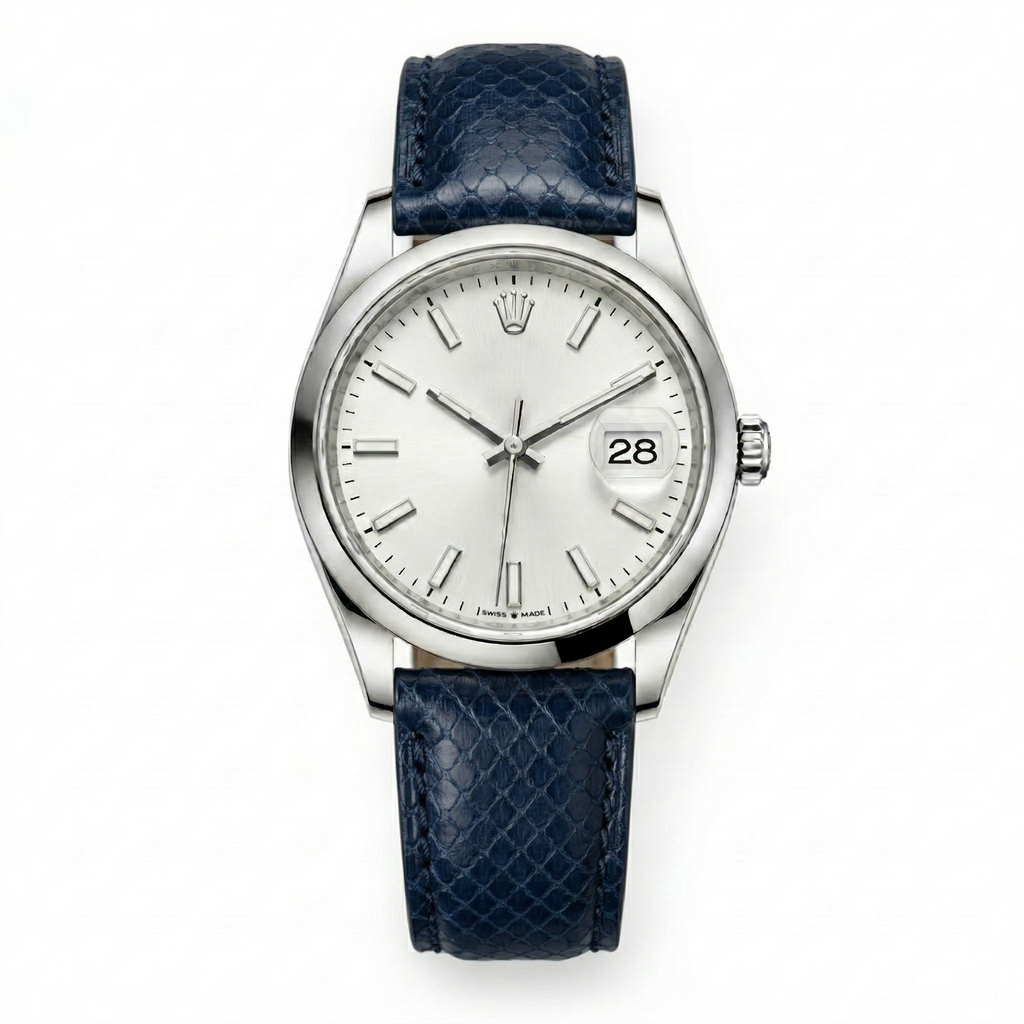 Bracelet de Montre Python Bleu Minuit