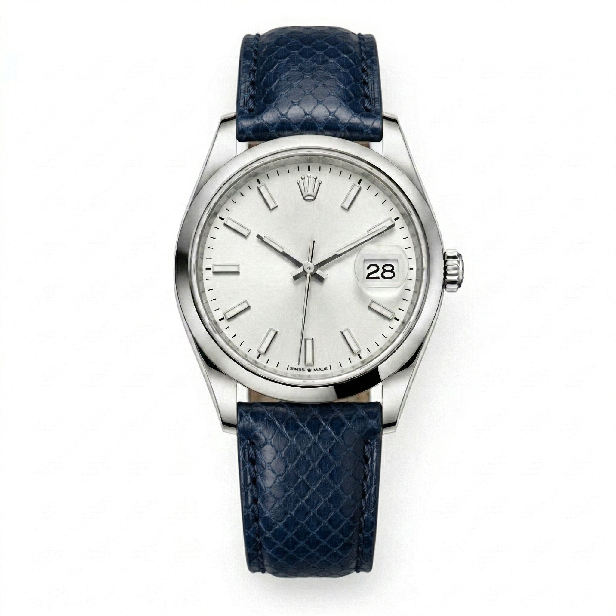 Bracelet de Montre Python Bleu Minuit
