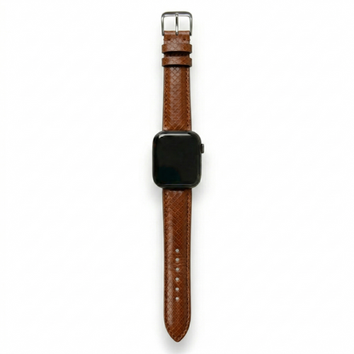 Bracelet de montre python camel - vue 1
