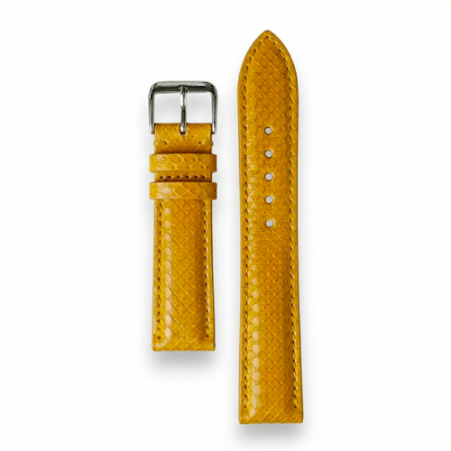 Bracelet de montre python jaune - vue 1