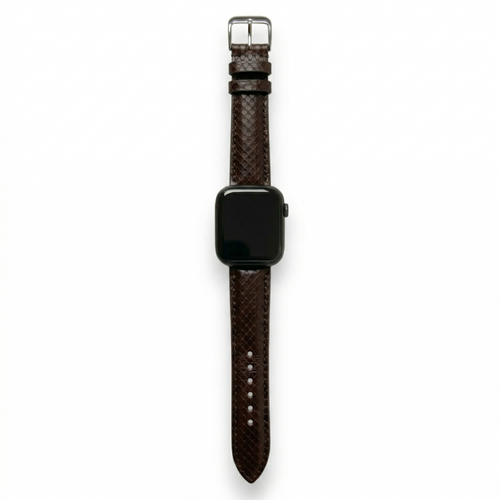 Bracelet de montre python marron - vue 1