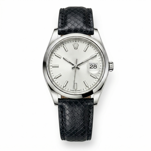 Bracelet de montre python noir - vue 2