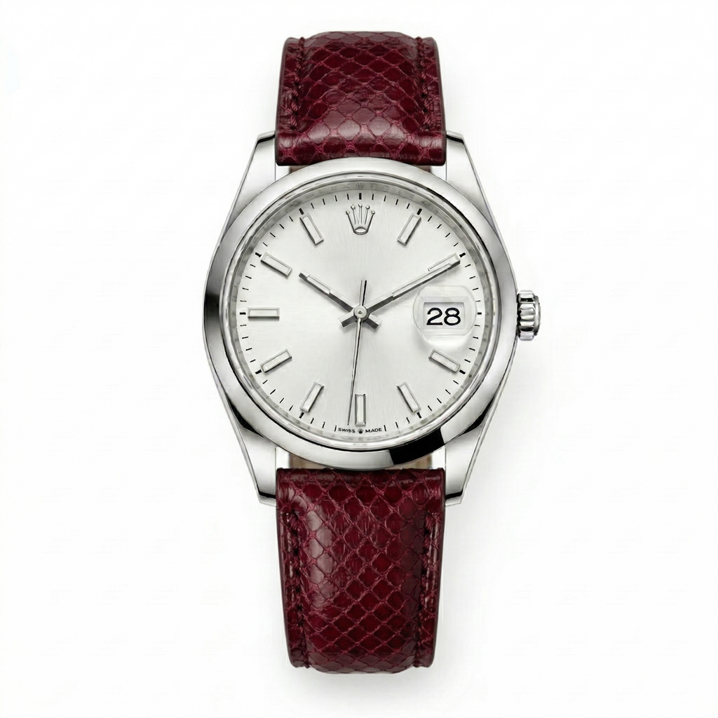 Bracelet de Montre Python Bordeaux