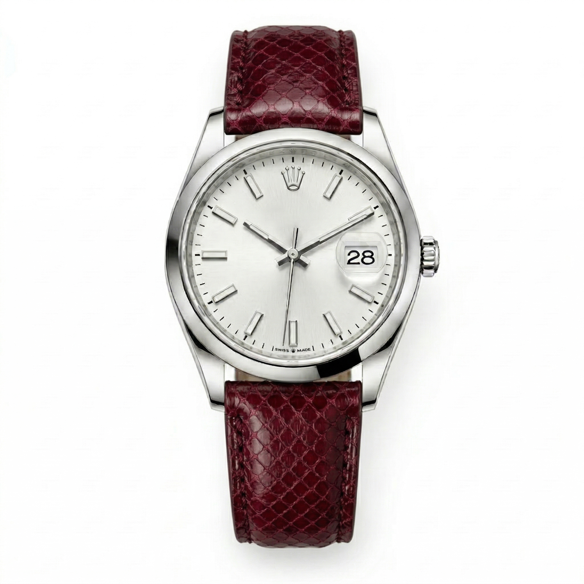 Bracelet de Montre Python Bordeaux
