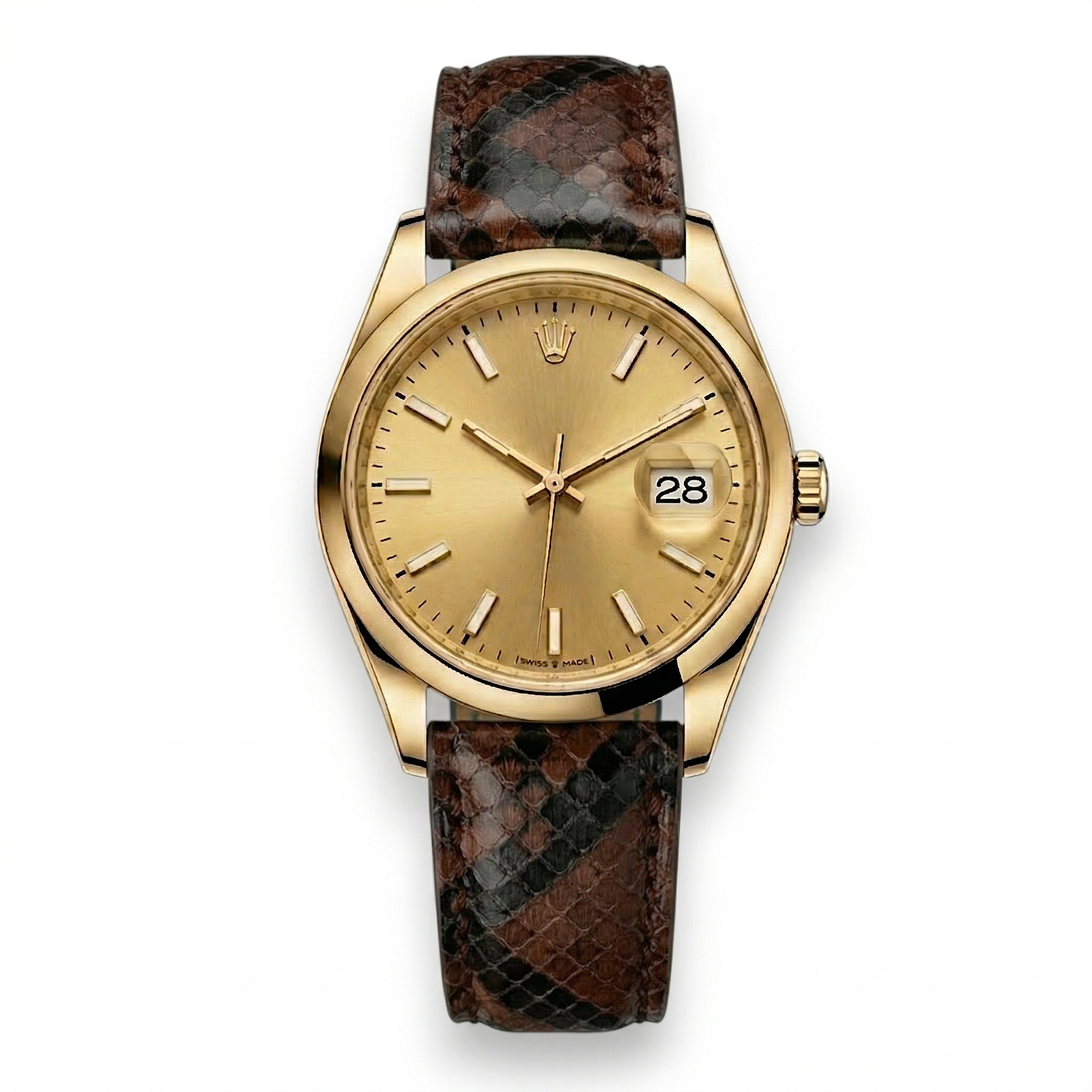 Bracelet de Montre Python Marron Chocolat
