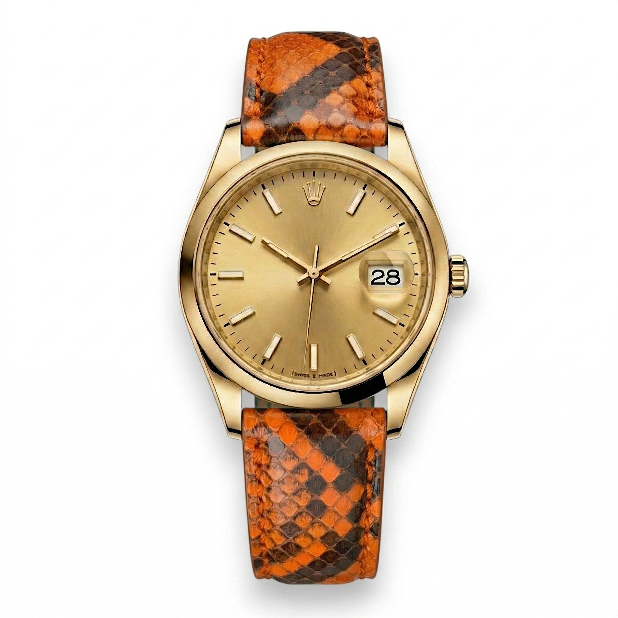 Bracelet de Montre Python Orange
