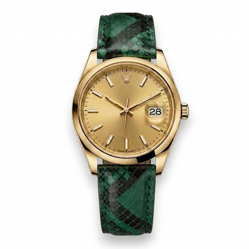 Bracelet de Montre Python Vert