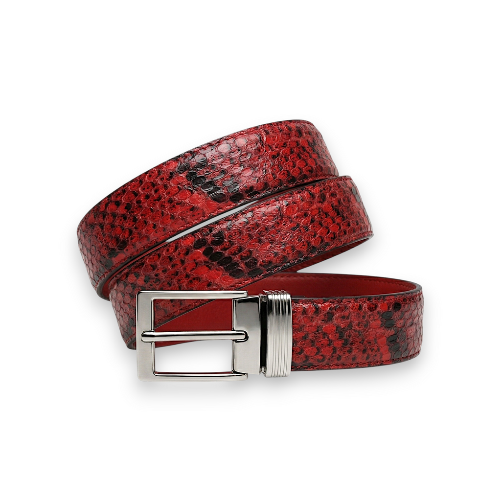Ceinture en Python Premium Rouge