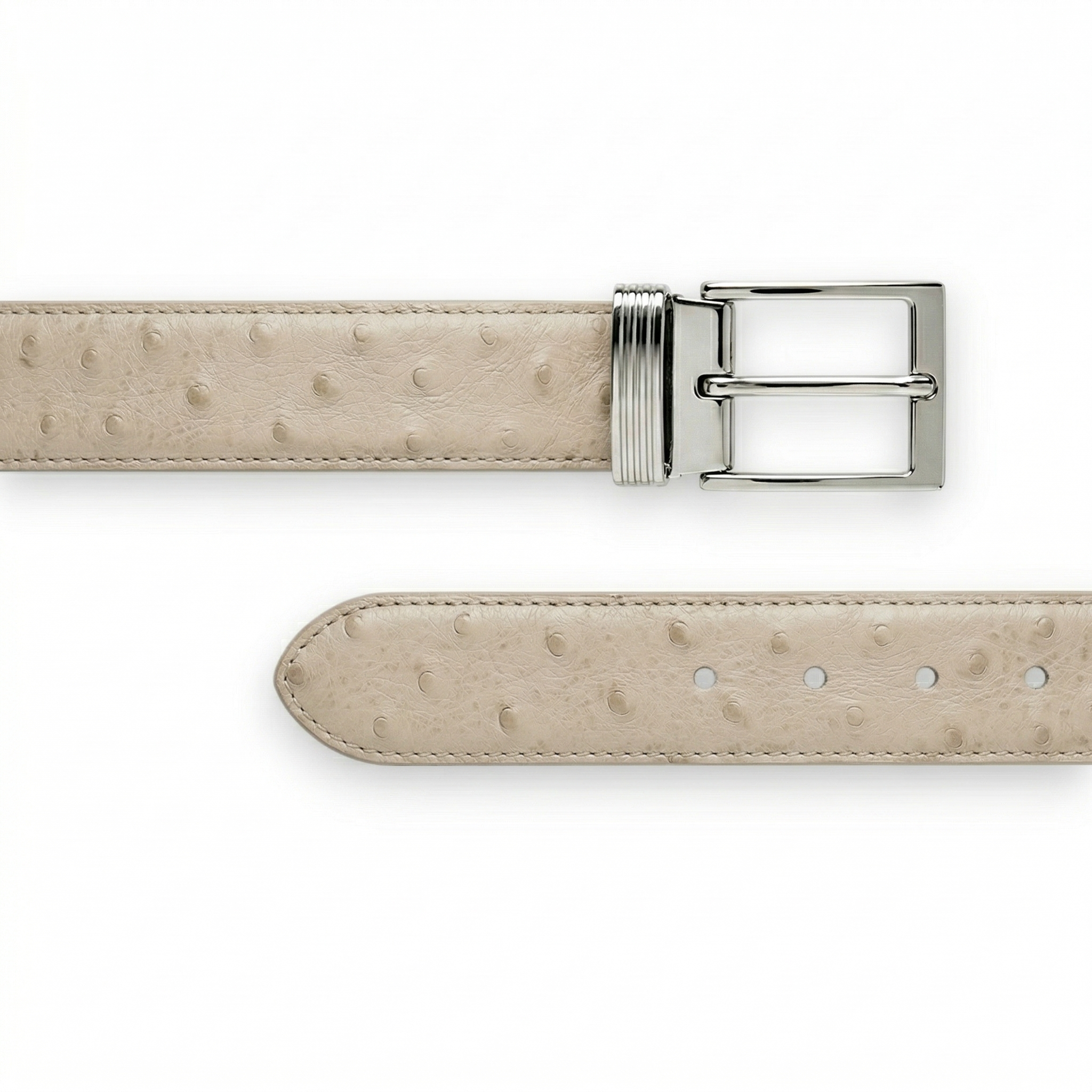 Ceinture en Autruche Crème