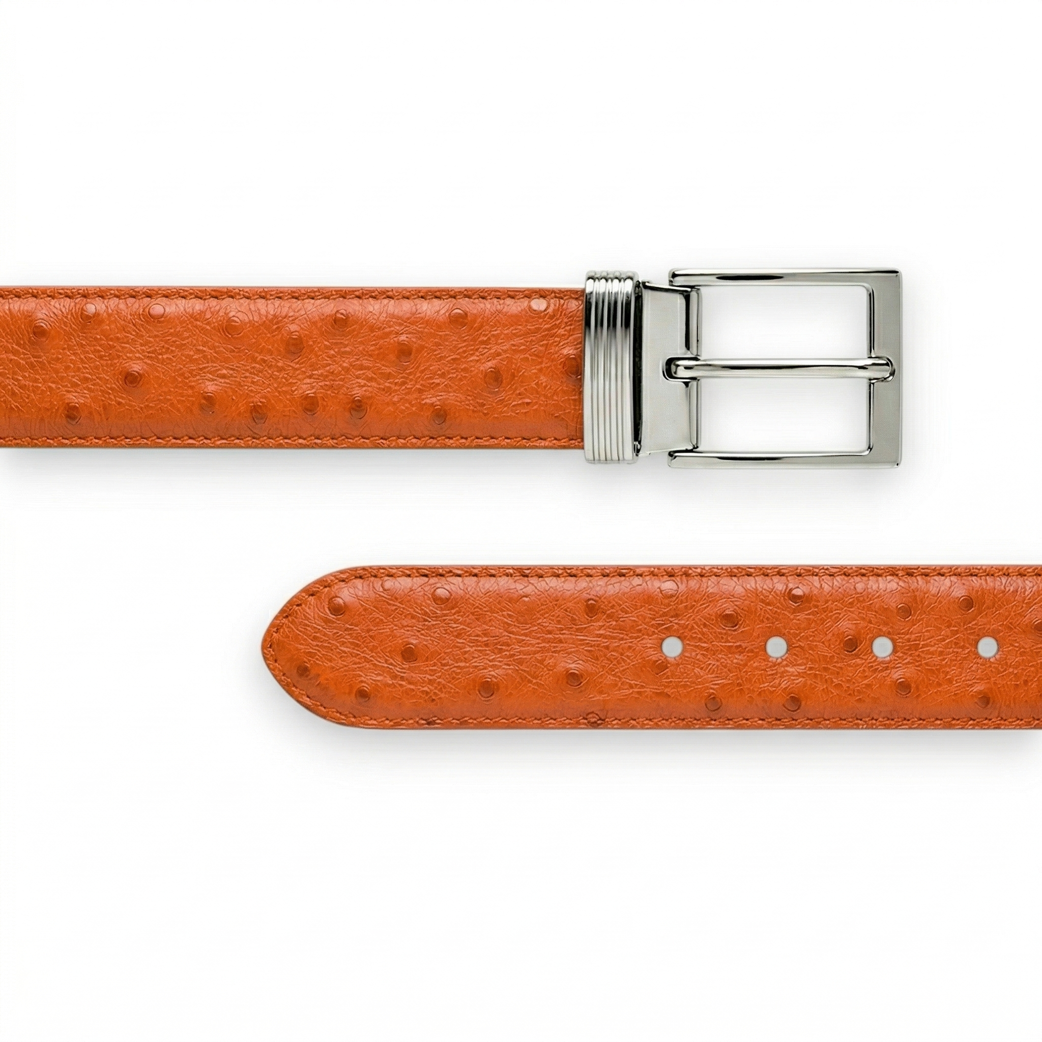 Ceinture en Autruche Orange