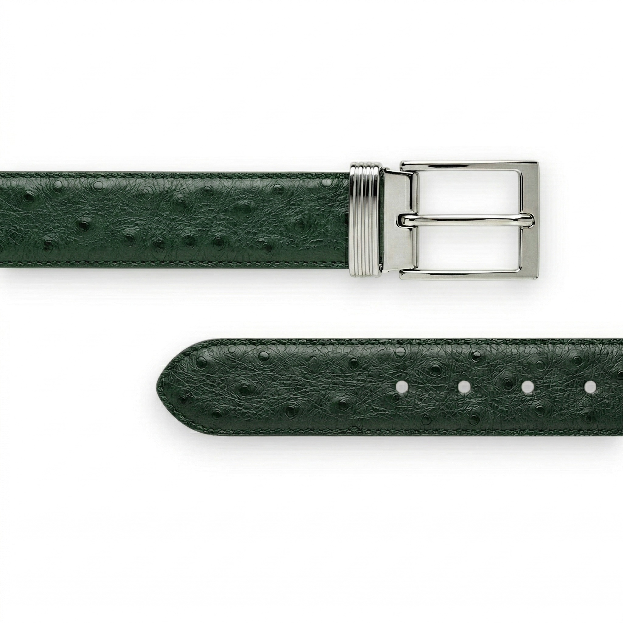 Ceinture en Autruche Verte