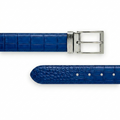 Ceinture Alligator Lisse Bleu Électrique