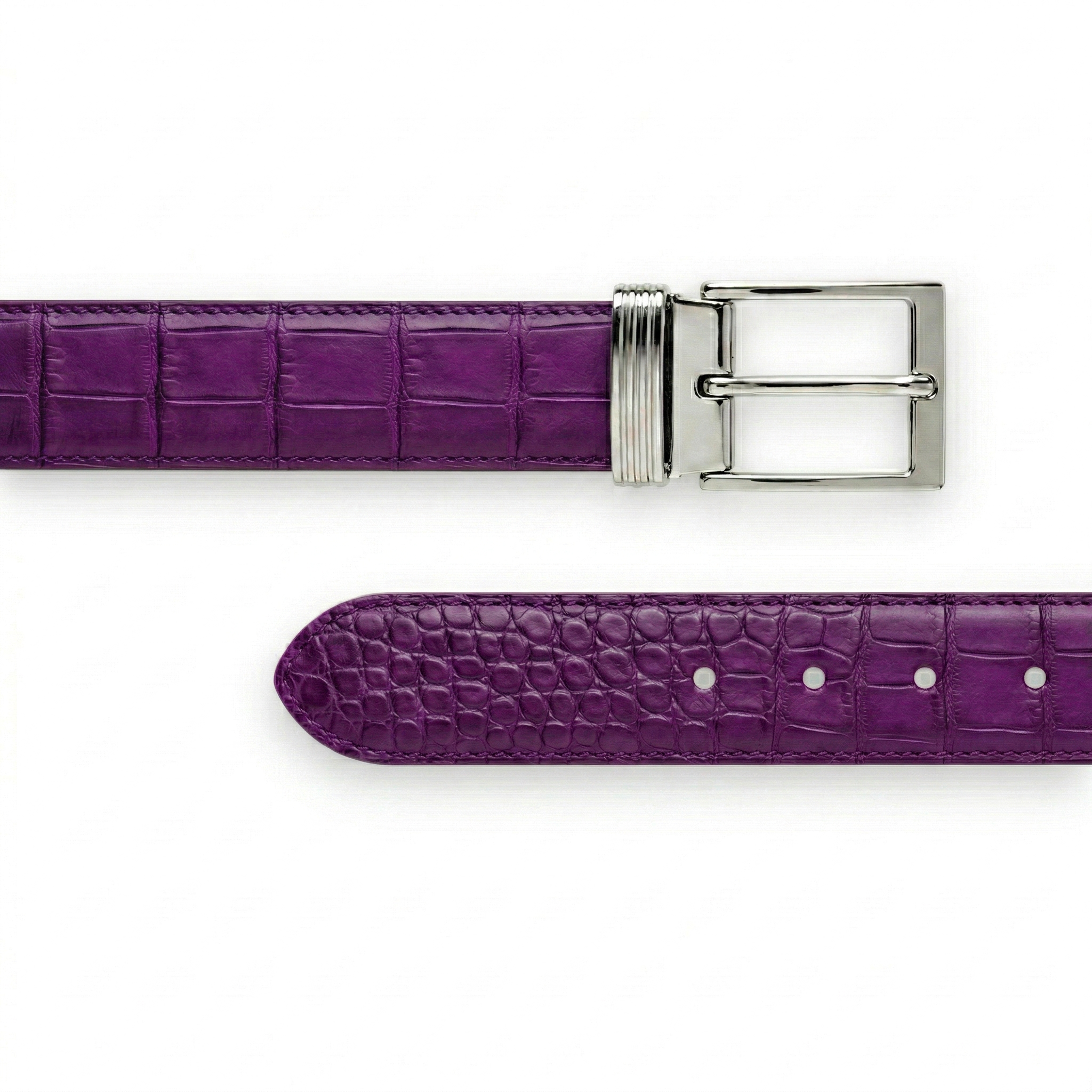 Ceinture Alligator Lisse Violet