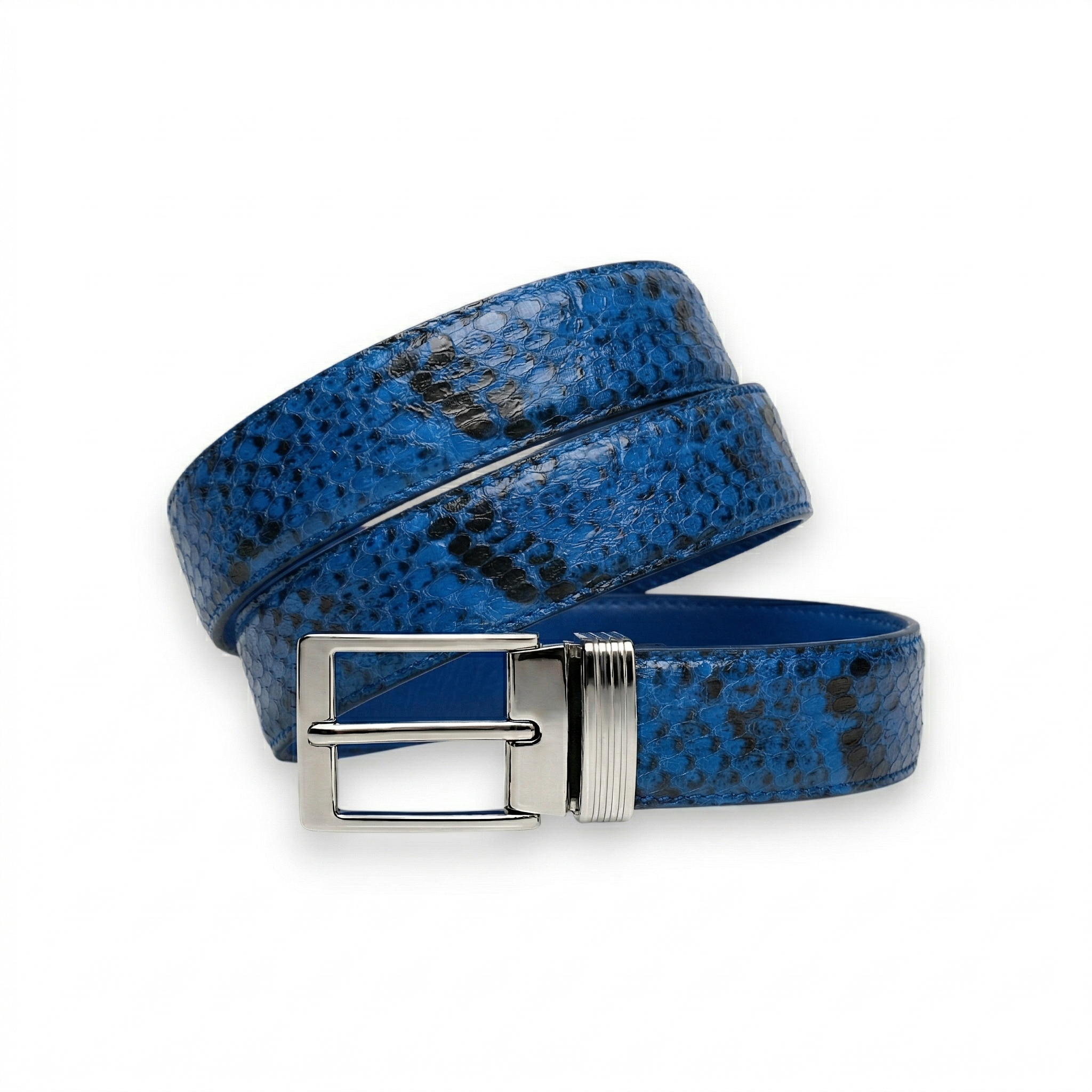 Ceinture en Python Premium Bleu Roi