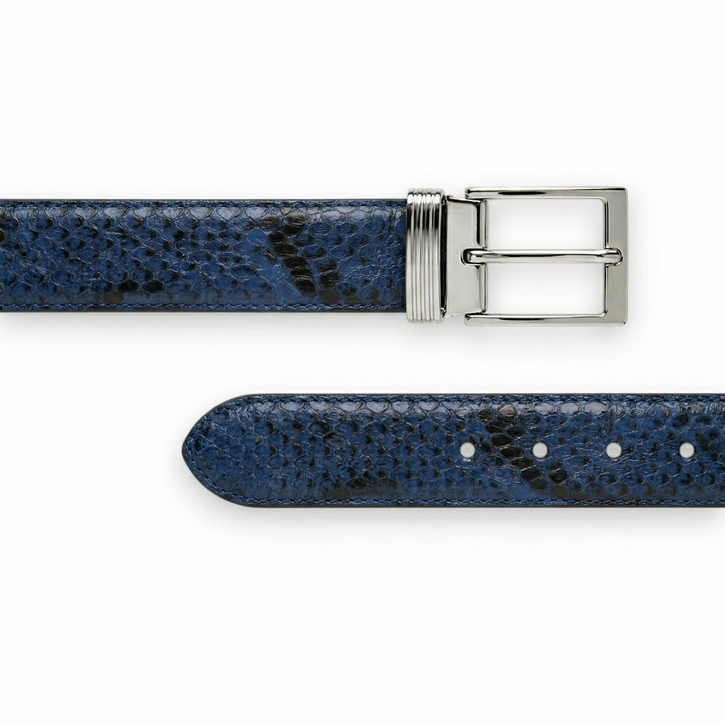 Ceinture en Python Premium Bleu Minuit