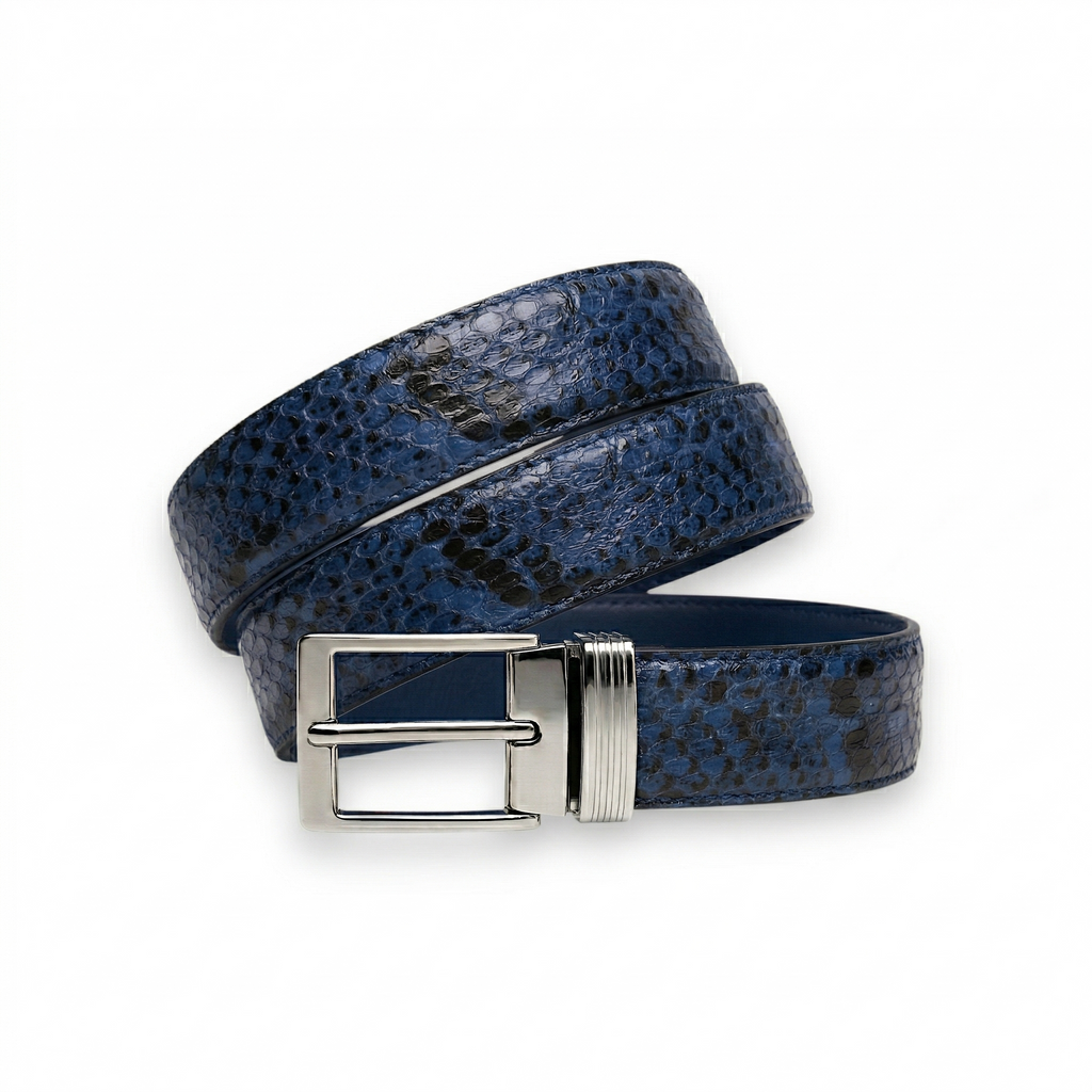 Ceinture en Python Premium Bleu Minuit