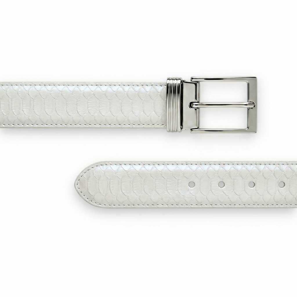 Ceinture Python Blanc
