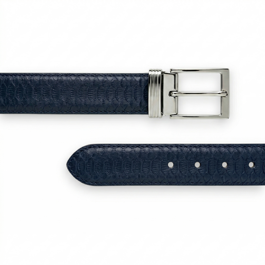 Ceinture Python Bleu Minuit