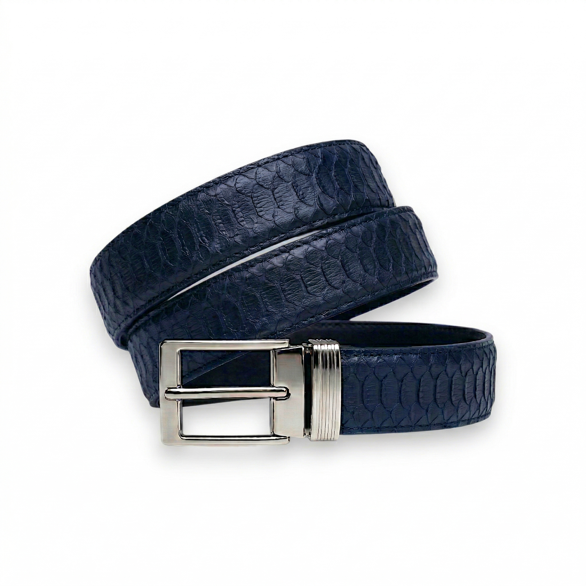 Ceinture Python Bleu Minuit