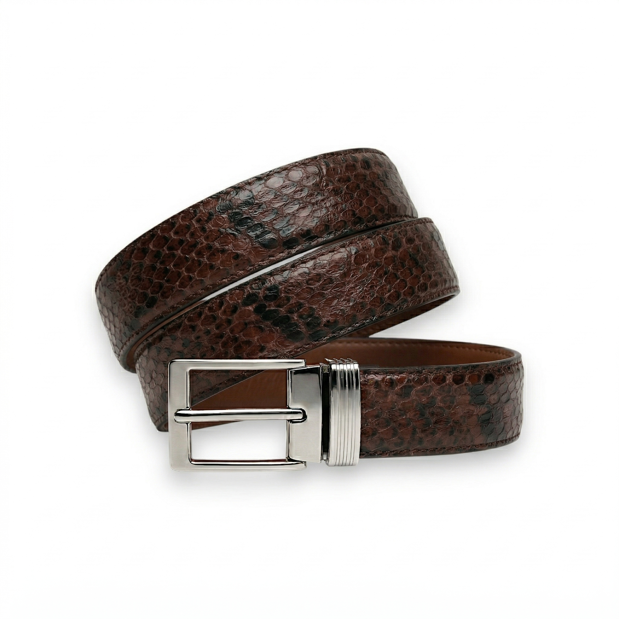 Ceinture en Python Premium Chocolat