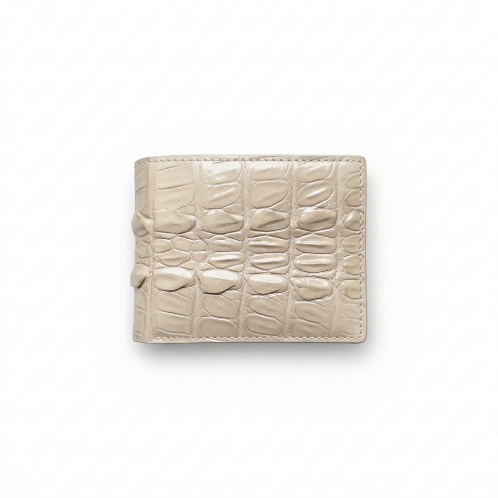 Portefeuille Alligator Crème — Édition Limitée