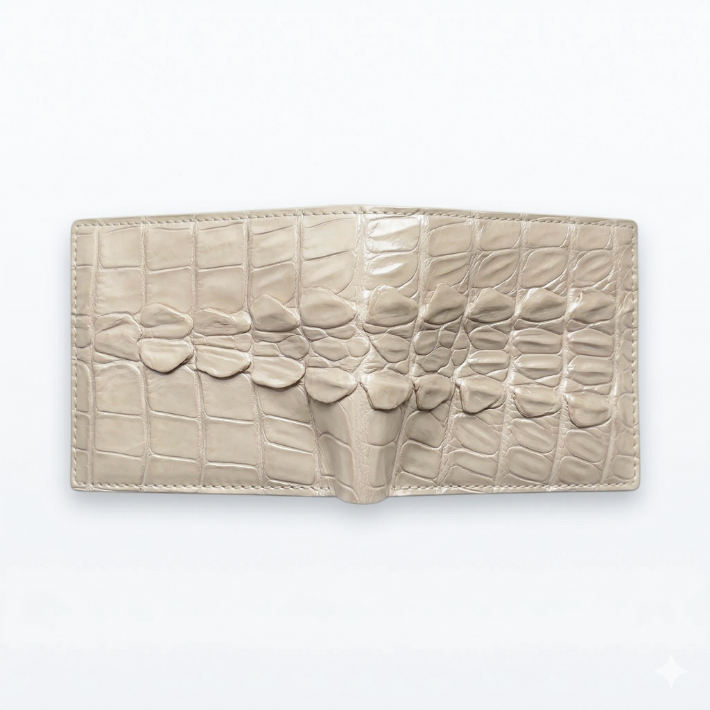 Portefeuille Alligator Crème — Édition Limitée