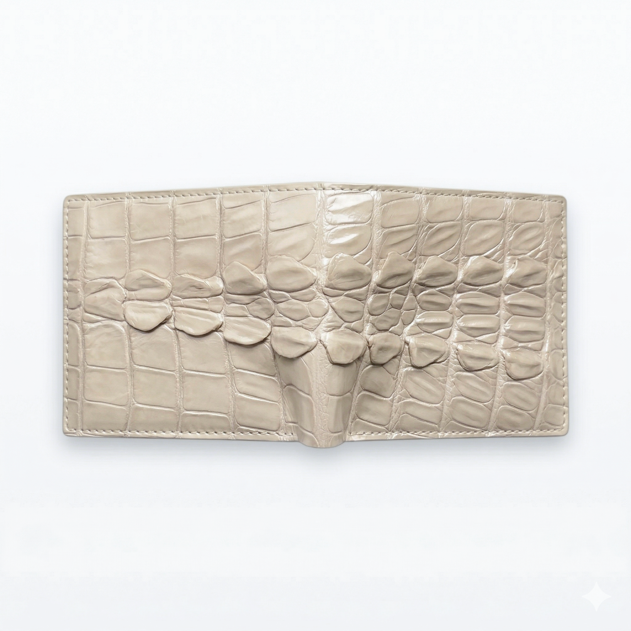 Portefeuille Alligator Crème — Édition Limitée