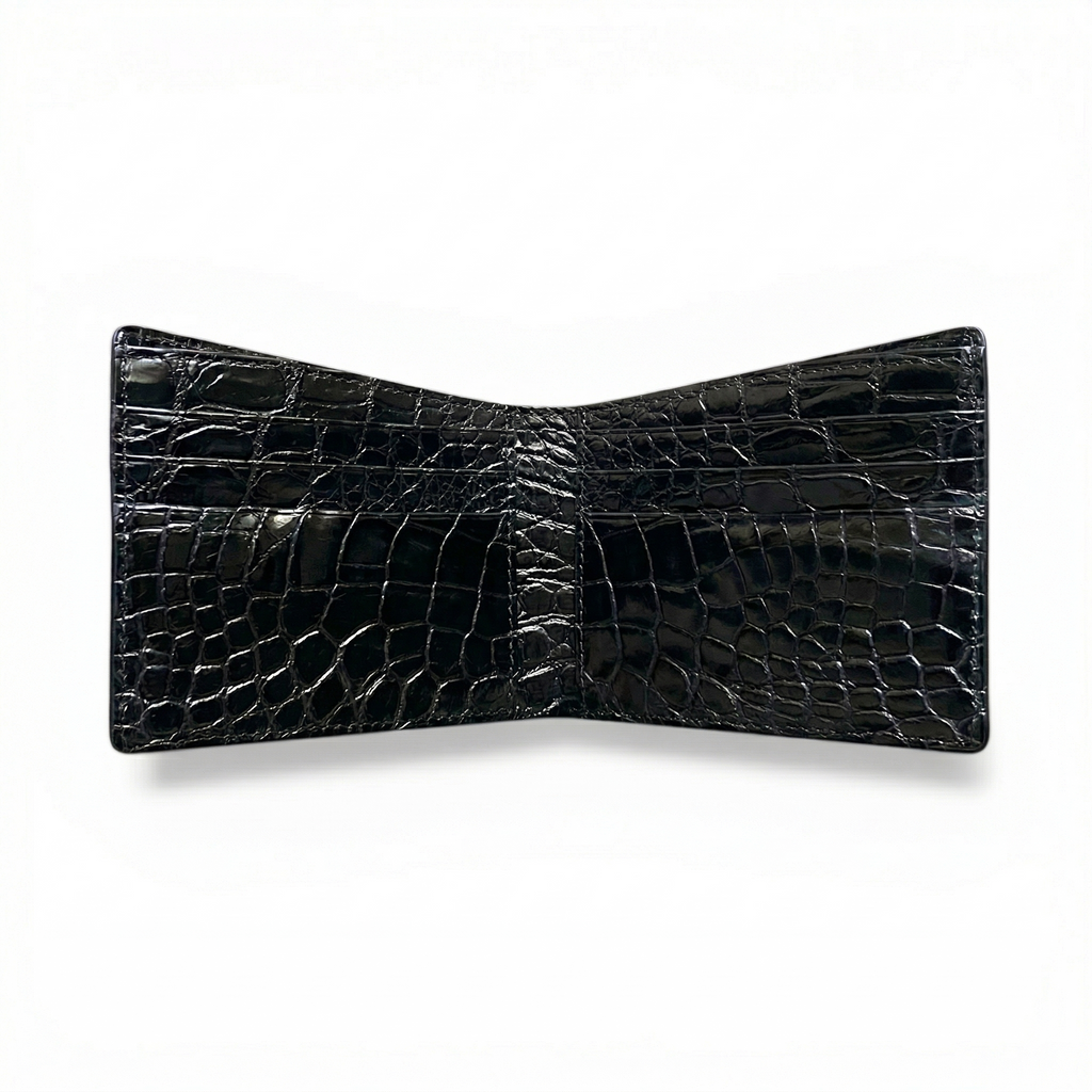 Portefeuille Alligator Noir — Édition Limitée