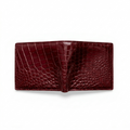 Portefeuille Alligator Lisse Bordeaux