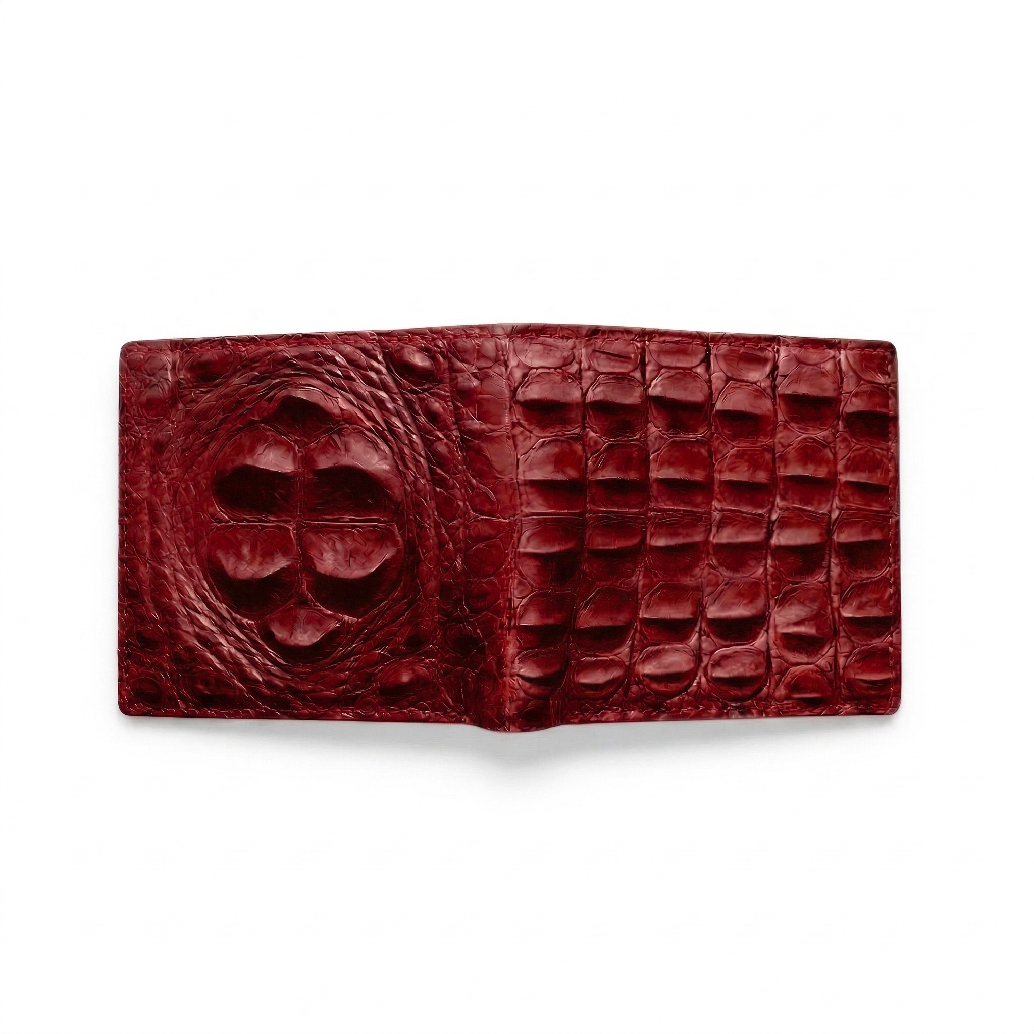 Portefeuille Alligator Relief Bordeaux