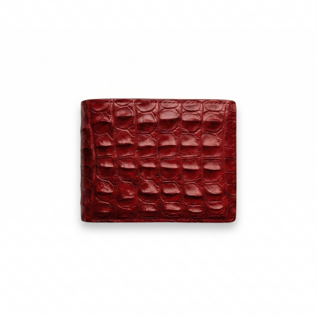 Portefeuille Alligator Relief Bordeaux