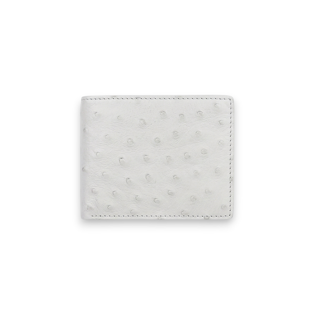 Portefeuille Autruche Blanc