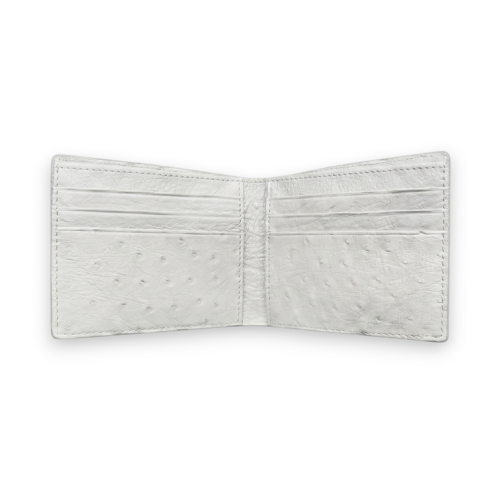 Portefeuille Autruche Blanc