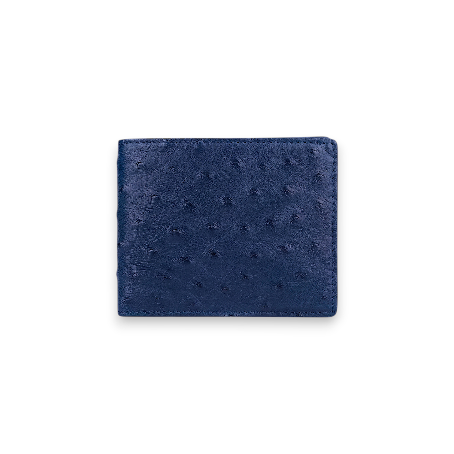 Portefeuille Autruche Bleu Minuit
