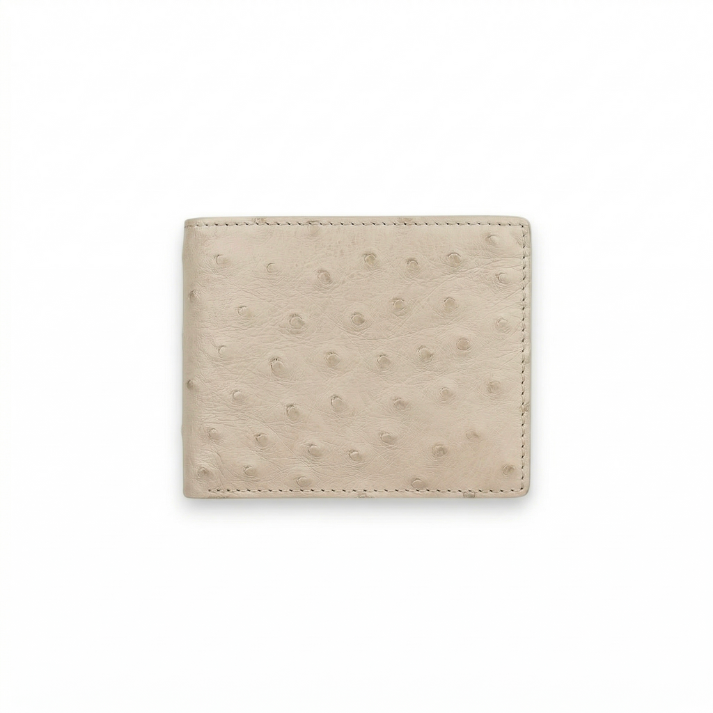 Portefeuille Autruche Crème