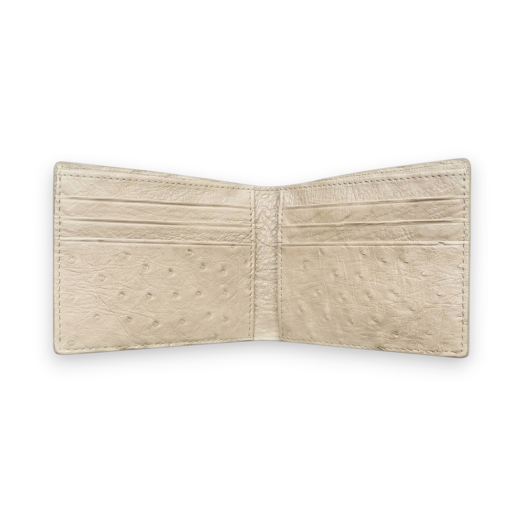 Portefeuille Autruche Crème