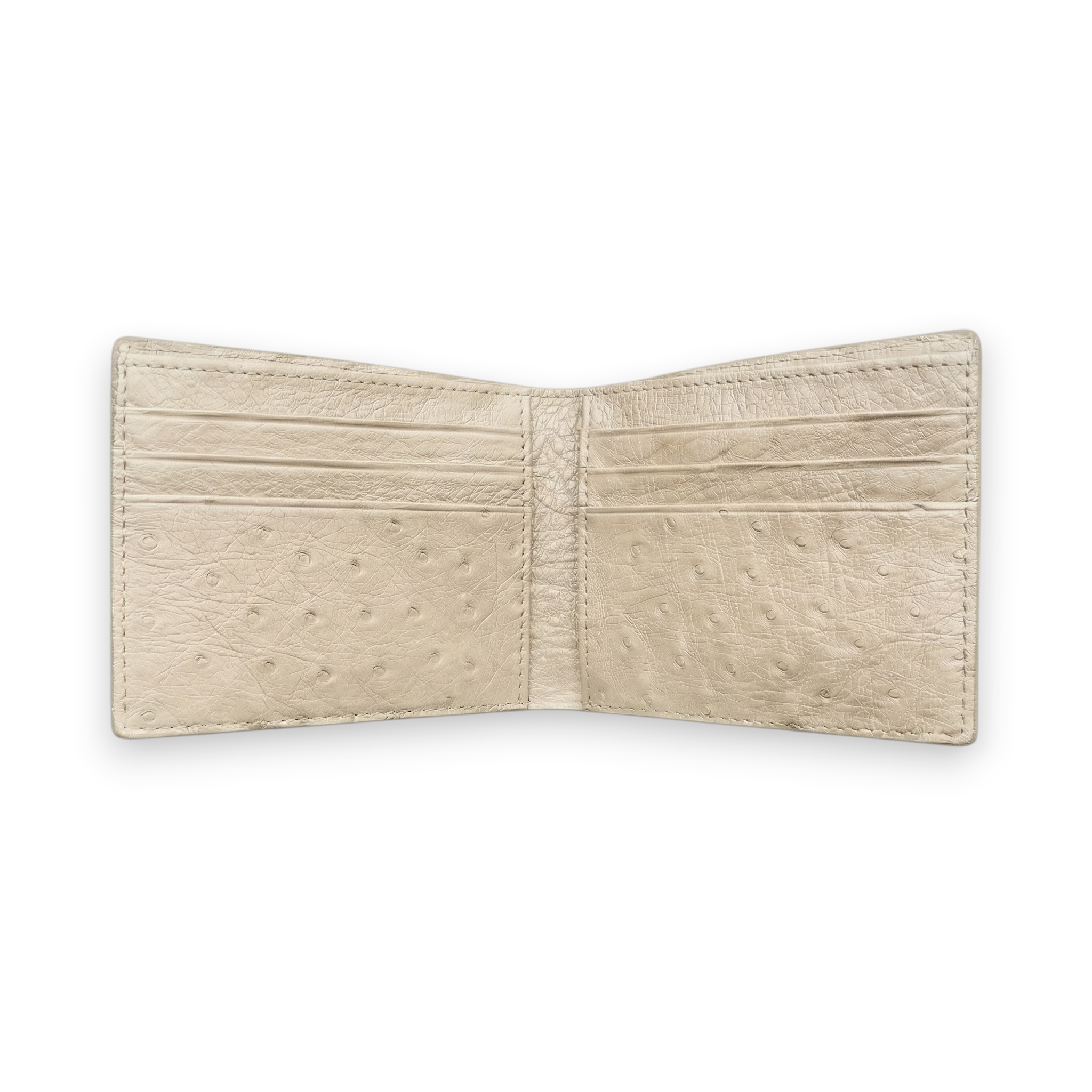 Portefeuille Autruche Crème