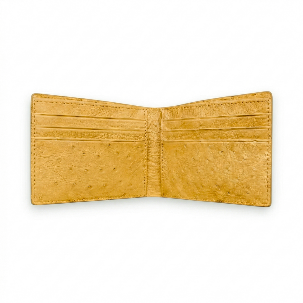 Portefeuille Autruche Jaune