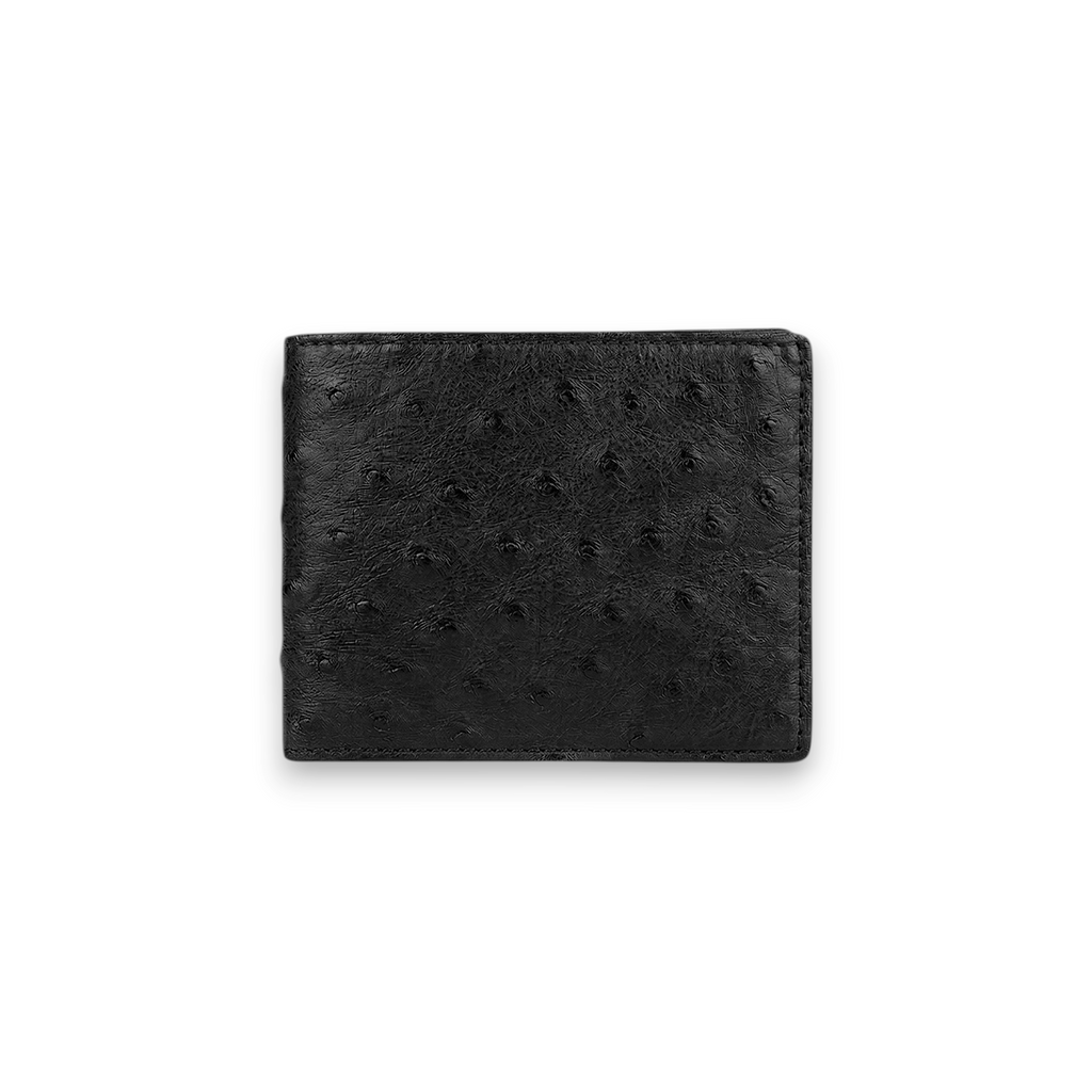 Portefeuille Autruche Noir
