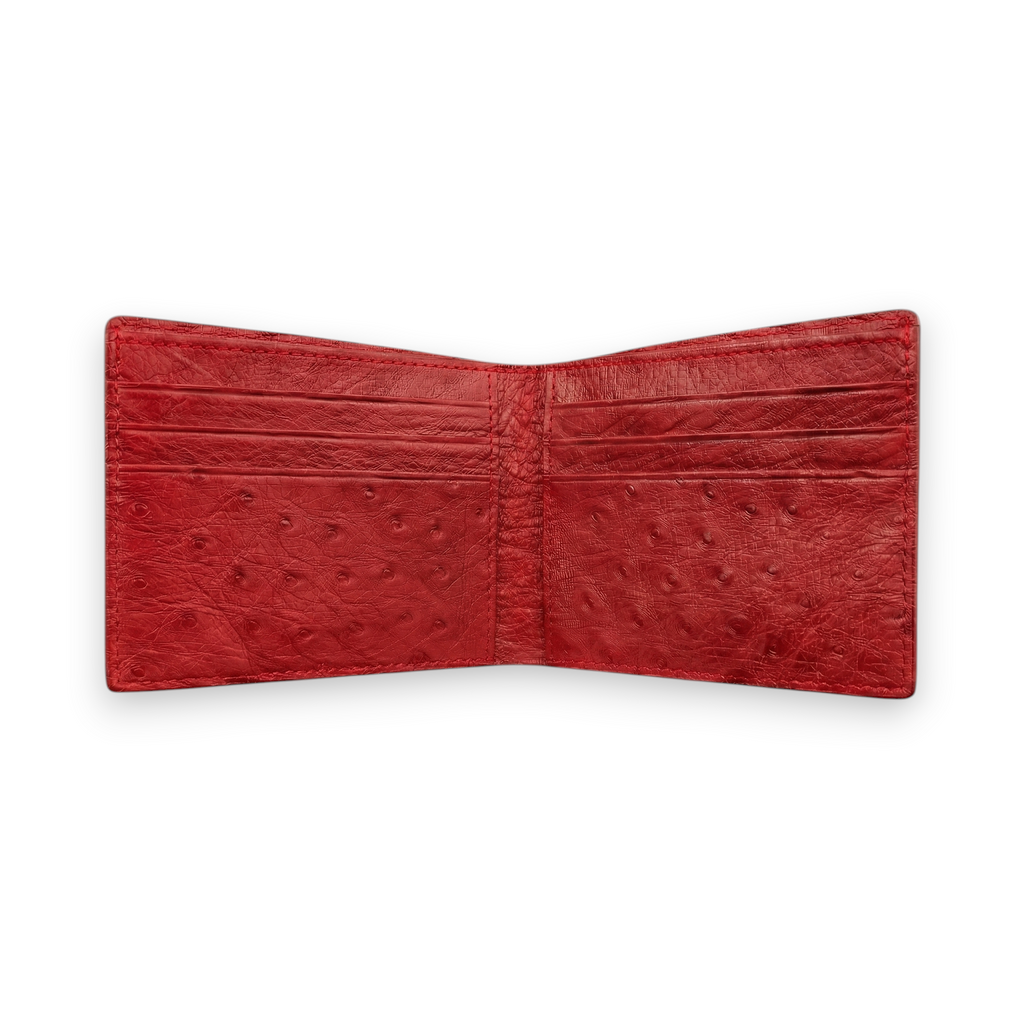 Portefeuille Autruche Rouge