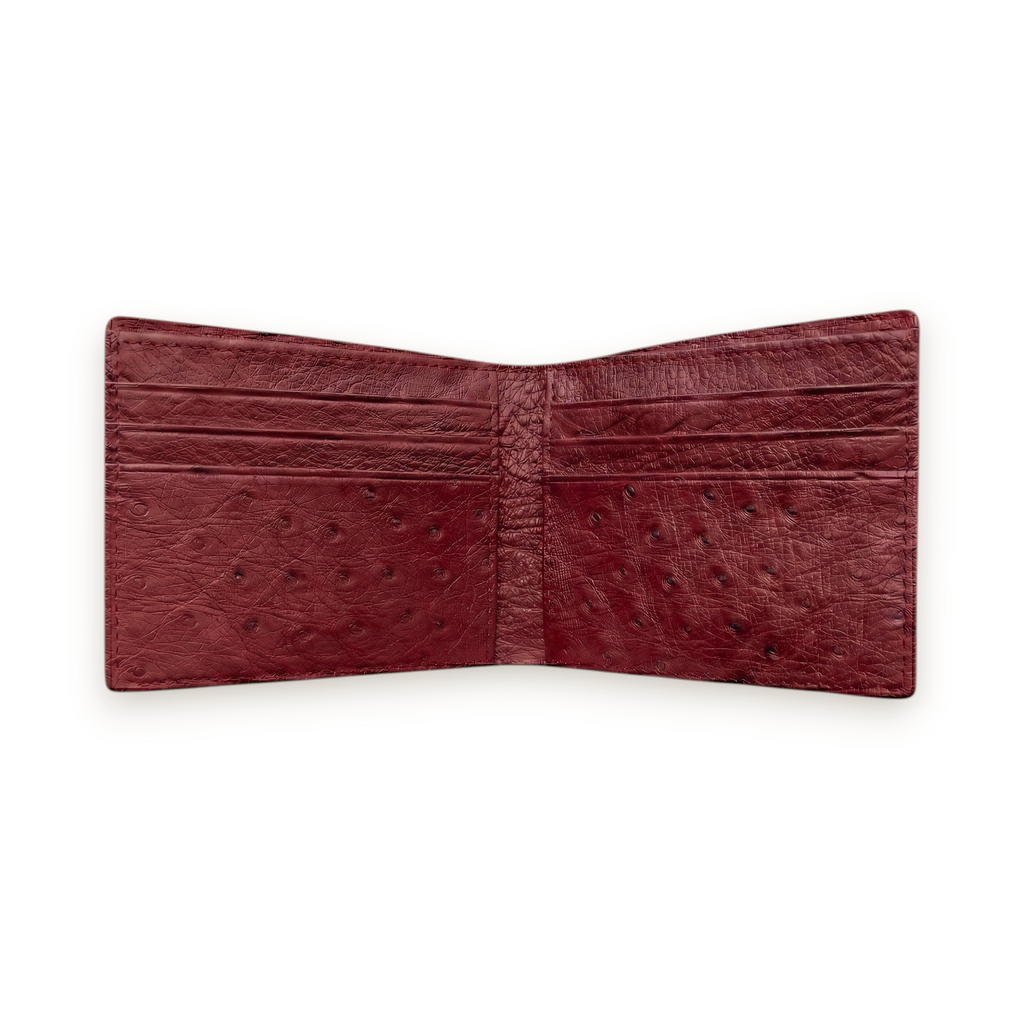 Portefeuille Autruche Bordeaux