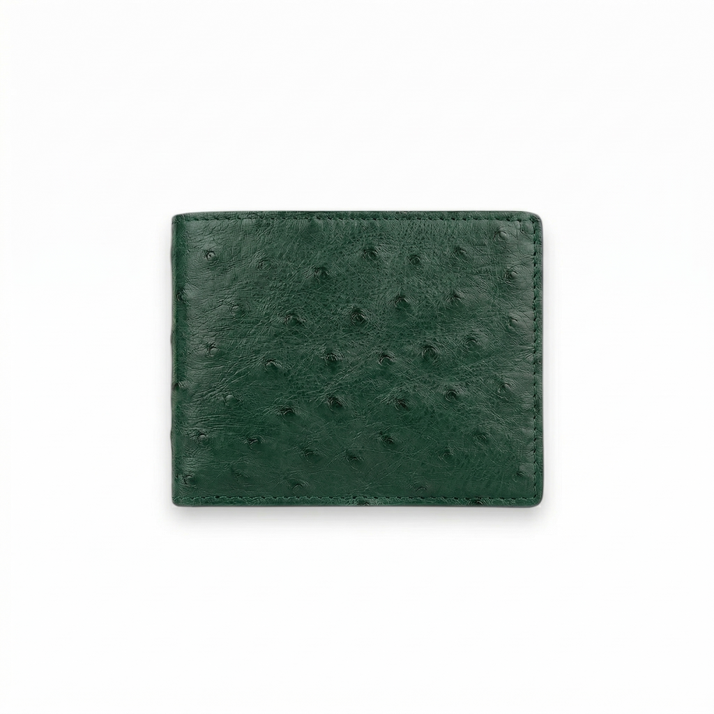 Portefeuille Autruche Vert