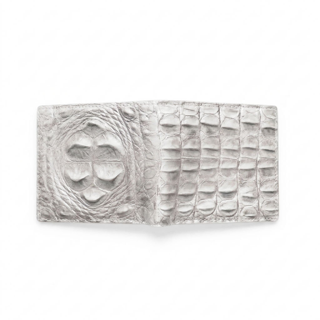 Portefeuille Alligator Relief Blanc