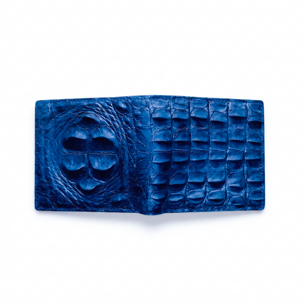Portefeuille Alligator Relief Bleu Électrique