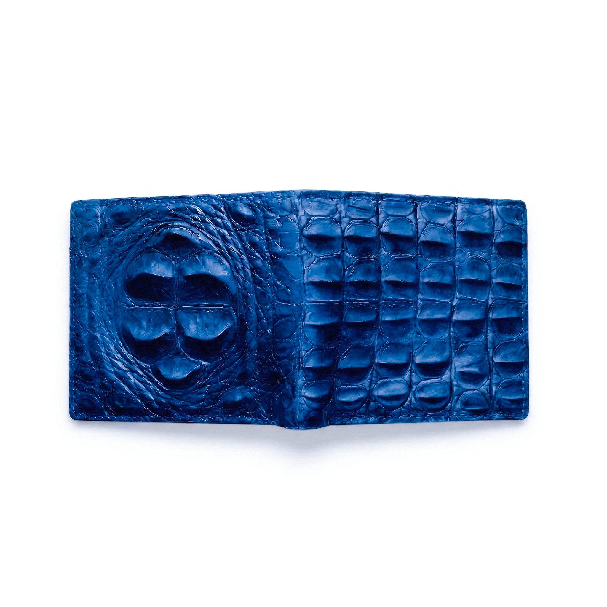 Portefeuille Alligator Relief Bleu Électrique