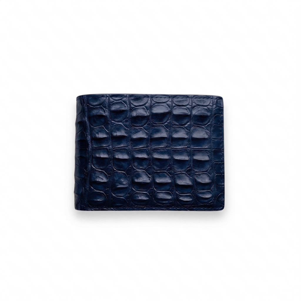 Portefeuille Alligator Relief Bleu Minuit